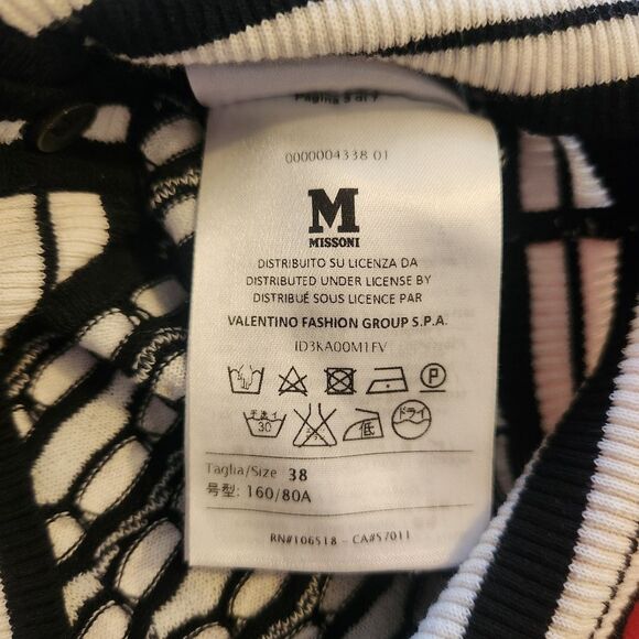Missoni Black and White Patterned Cardigan 38 - Picture 8 of 8